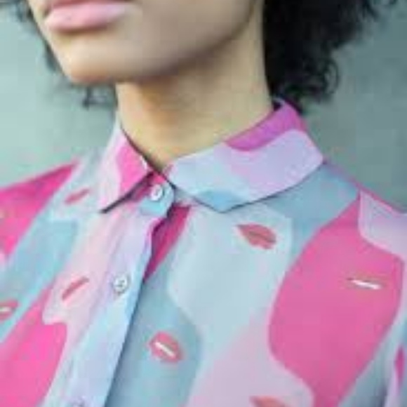 Rachel Antonoff faces snuffles top silk blouse - Picture 3 of 3
